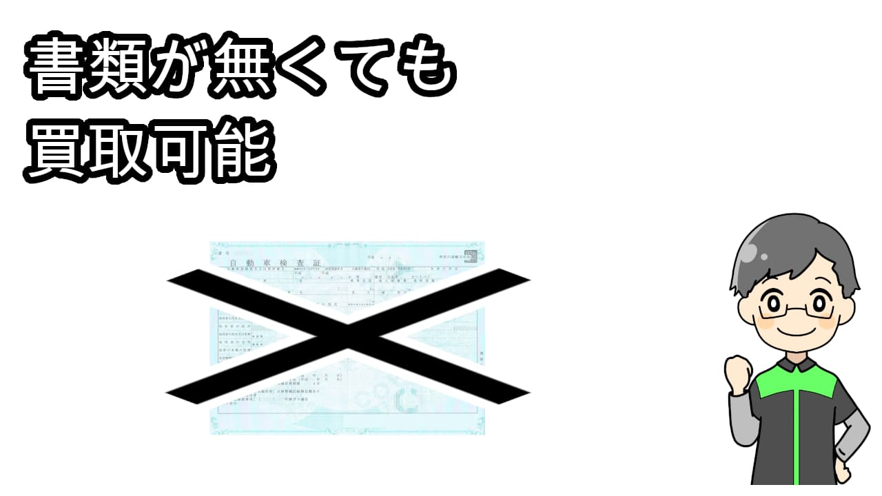 書類が無くても買取可能